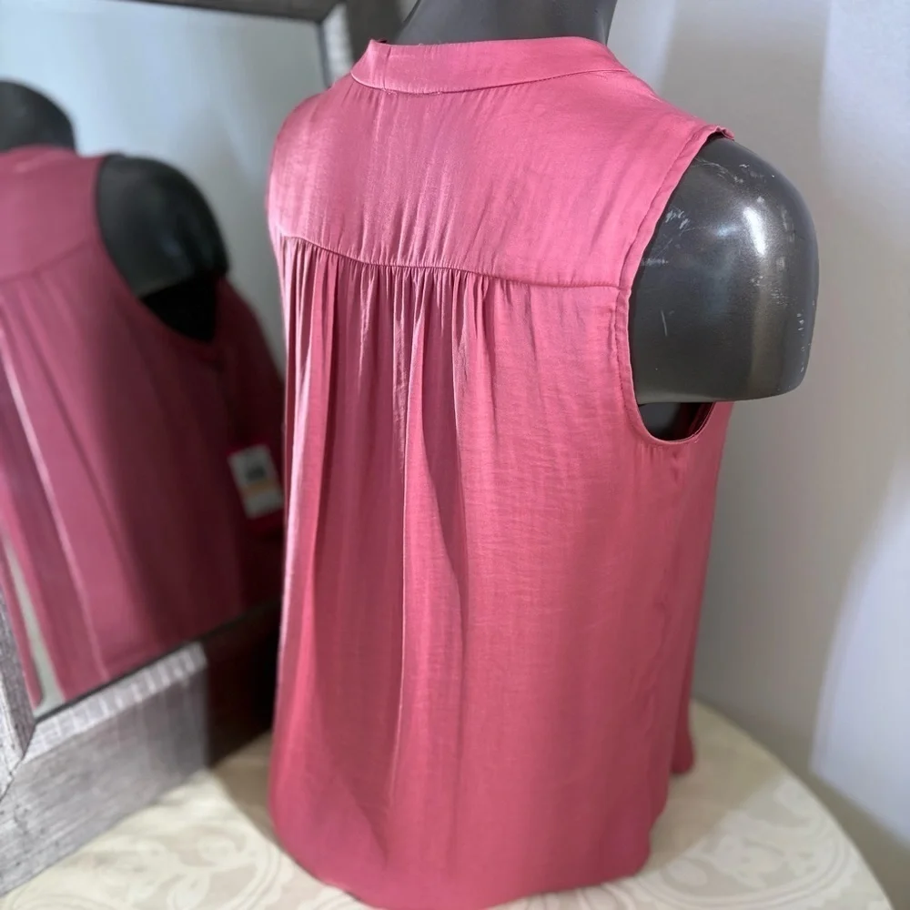 Vince Camuto Orange Sleeveless Relaxed Blouse